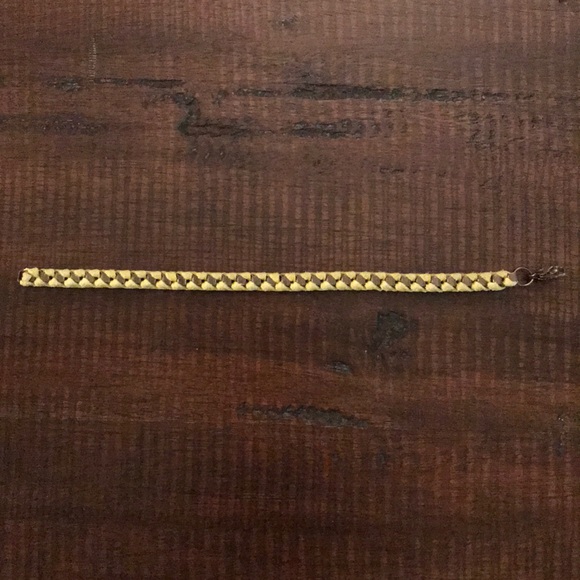 Braided Suede and Metal Bracelet - Picture 2 of 3